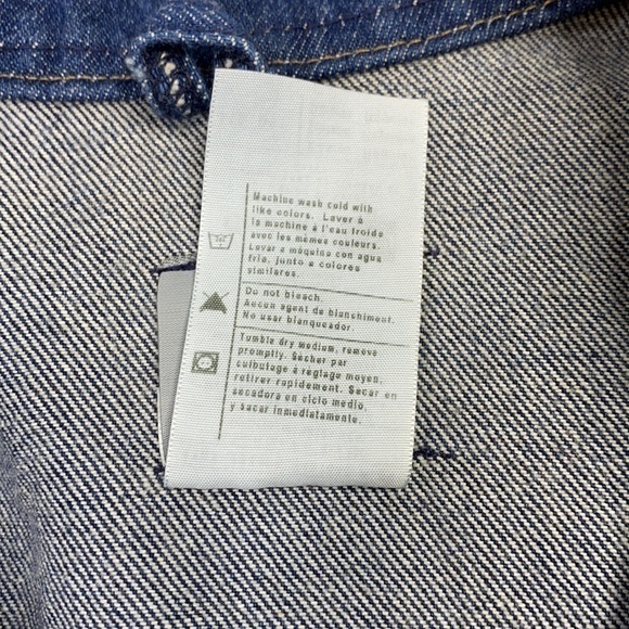 Carhartt Denim Button Front Branded Trucker Jacket J12 DST Size XL - Picture 6 of 7